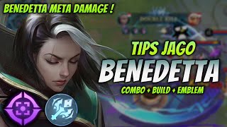 CARA MAIN BENEDETTA META TERBARU  BUILD amp EMBLEM BENEDETTA TERSAKIT 2024   BENEDETTA EXP GAMEPLAY [upl. by Dayle]