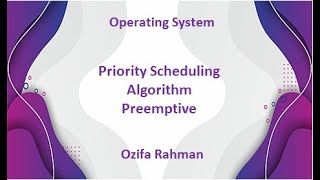 Lec 09  Priority Scheduling Algorithm Preemptive  Bangla Tutorial [upl. by Ot203]