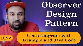 What is Observer Design Pattern   DP2  Class Diagram with Example and Java code  In Hindi [upl. by Misha177]