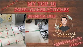 Top 10 Overlocker Stitches [upl. by Rutledge]