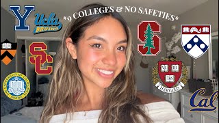 COLLEGE DECISION REACTIONS Stanford Harvard Ivies UCs amp NO SAFETIES [upl. by Fabiolas]