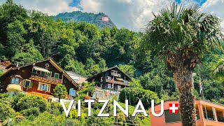 Vitznau Switzerland 4K  A magical Swiss village on Lake Lucerne [upl. by Aramit464]