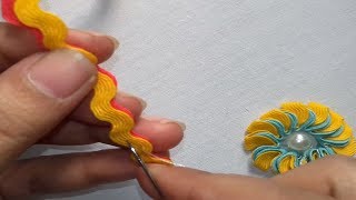 Rick Rack embroideryrick rack stitchHand embroidery tutorial [upl. by Giarc]