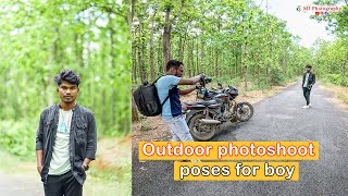 Outdoor photoshoot poses for boy  photoshoot in the forest  Behind the scenes  MJ Photography [upl. by Billye582]