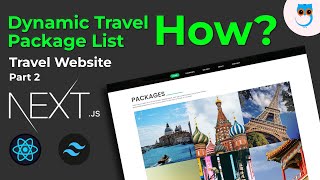 Build a ReactJS Dynamic Package List using Nextjs 14  Tailwind CSS  Travel Website  Geekboots [upl. by Luna607]