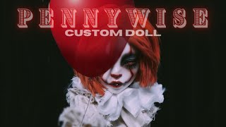 CREATING MY OWN PENNYWISE  Custom Monster High Doll Repaint  etellan [upl. by Aitnuahs91]