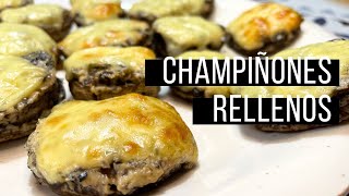 Champiñones rellenos con queso crema para la parrilla o al horno  Receta paso a paso [upl. by Siriso244]