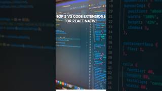 Top 3 MustHave VS Code Extensions for React amp React Native [upl. by Tiffanle]