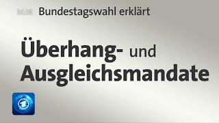 Bundestagswahl erklärt Überhang und Ausgleichsmandate [upl. by Eniamrehc565]