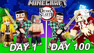 Minecraft I Survived 100 Days as DEMON SLAYER in Minecraft  Minecraft Mods  Minecraft gameplay [upl. by Lehrer]