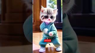 Smart cat perfect dance 😍😱 aicat dancingcat shorts [upl. by Harrak]