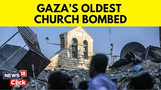 Israel Bombs Gaza Church Sheltering Palestinians Storms Cities In Occupied West Bank  N18V [upl. by Mazonson390]