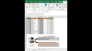 youtubeshorts trending ytshorts excel  Multiple columns selection in one go vikasclassses [upl. by Canada376]