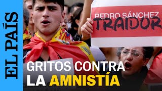 INVESTIDURA  Así han sonado las manifestaciones contra la amnistía  EL PAÍS [upl. by Moreland78]