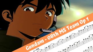 Gundam  08th MS Team Opening 1 Flute [upl. by Starbuck]