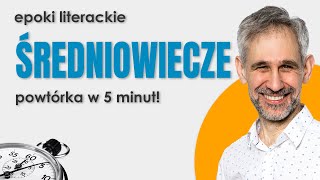 Średniowiecze  Epoki literackie w 5 minut  matura maturazpolskiego maturanamaksa [upl. by Briney770]