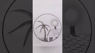 How to Draw Village Scenery with Pencil Sketch Nature Pencil Drawing for Beginners [upl. by Asilim]