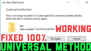 How to fix item not found error and delete folderfile in windows [upl. by Admana]