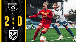 Gjensidige Kvindeliga Highlights Kolding IF 2  0 FC Nordsjælland [upl. by Annehs]