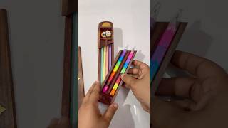 Filling stationery in my diy wooden box stationery schoolsupplies asmr [upl. by Yenetruoc]