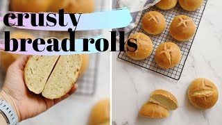 Easiest CRUSTY BREAD ROLLS Recipe  only recipe you need to know [upl. by Trevah437]