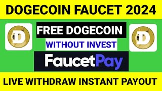 dogecoin faucet every minute claim  btc mining free  trx mining site  paying faucetpay [upl. by Leventis]