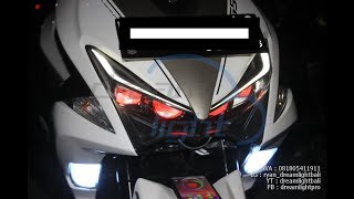 Yamaha Aerox NVX 155 Custom Headlamp Projector Original LED BiLED [upl. by Ainekahs]