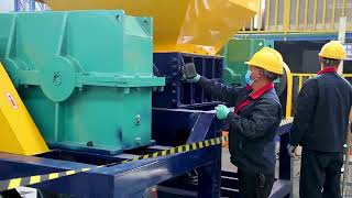 How does the crusher break the matal foor panel Factory real shot [upl. by Atiruam]