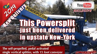 SelfPropelled Wood Splitter With A 15 Foot Conveyor Delivery In Upstate NewYork [upl. by Thebault713]