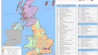 United Kingdom Counties and Unitary Authorities Map [upl. by Frear]