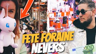 ON GAGNE BEAUCOUP À LA FÊTE FORAINE DE NEVERS 130€ On joue 250 Cerceaux [upl. by Bouchier]