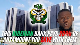 This Nigerian bank Pays 20 of ANYAMOUNT You Save With Them  NIGERIA  BANKS [upl. by Acissehc]