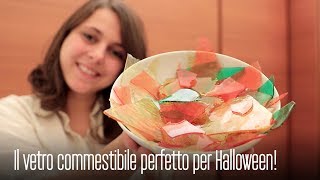 COME FARE IL VETRO di CARAMELLO COMMESTIBILE per DECORARE i DOLCI DI HALLOWEEN [upl. by Mohn]