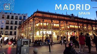 Madrid Spain 🇪🇸 Walking Tour  4K 60FPS  January 2022 [upl. by Halyk]