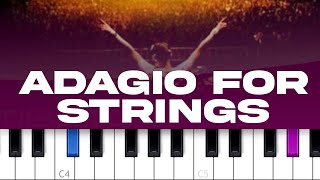 Tiësto  Adagio For Strings piano tutorial [upl. by Eolande]