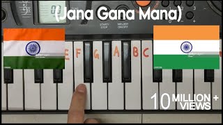 Jana gana mana easy piano tutorial [upl. by Ayojal]