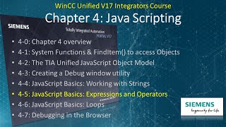 WinCC Unified v17  14 JavaScript Expressions amp Operators 🧮 ✖️➕➗ WinCCGURU [upl. by Rofotsirk787]