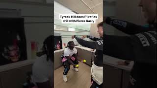 Tyreek Hill Does F1 Formula 1 Reflex Drill with Pierre Gasly INSANE SKILLS [upl. by Joann]