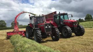 Massey Ferguson 399 and JF 1050 Silage 2017 [upl. by Cannell749]