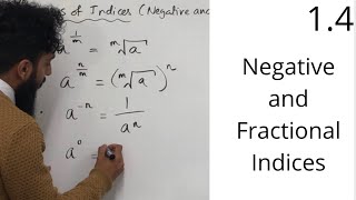 Edexcel AS level Maths  14 Negative and Fractional Indices [upl. by Hannavahs988]