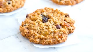 Chewy Oatmeal Raisin Cookies Recipe [upl. by Kalinda]