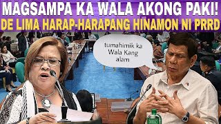 LEILA DE LIMA HARAPHARAPANG HINAMON NI PRRD NA MAGSAMPA NG KASO LABAN SA MGA AKUSASYON SA KANYA [upl. by Yllek]