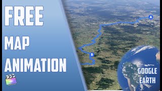 Fastest Travel Map Animation  DETAILED Tutorial  FCPX  Google Maps  Earth Studio [upl. by Onaimad622]