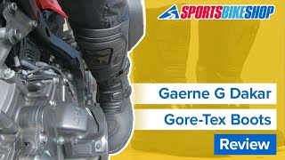 Gaerne G Dakar GoreTex boots review  Sportsbikeshop [upl. by Ronym]