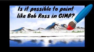 Bob Ross technique in GIMP [upl. by Lidda]