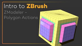 Intro to ZBrush 032  ZModeler Polygon Actions Use ZModeler to quickly and easily box model [upl. by Mellar598]