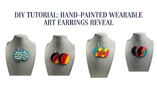 DIY handpainted resin earrings final reveal [upl. by Byrd662]