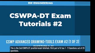 CSWPADTDrawing Tools Exam Practice 2  PartI 11 Question out of 20  Solidworks Certificate [upl. by Rorry378]