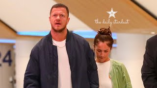 Minka Kelly amp Boyfriend Dan Reynolds of Image Dragons Arrive In LA [upl. by Polivy110]