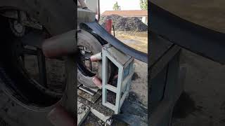 Car tire cutting process Good tools and machinery make work easy [upl. by Liris]